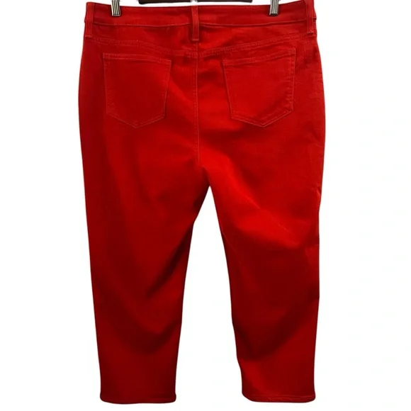 CHICO’S JEANS, Sz 2.5 / 14 / Lrg, Red So Slimming Girlfriend Slim Leg Ankle Crop - Picture 15 of 15